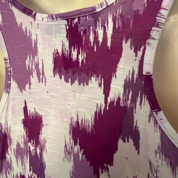 Purple and White Ruffled Racerback Top - Picture 8 of 8